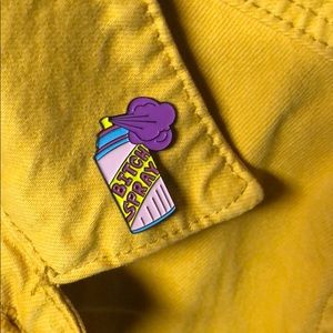Bitch Spray humor enamel pin
